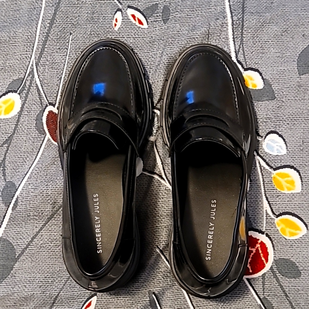 Sincerely Jules Black Penny Loafers